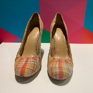 Unique fabric summer heels